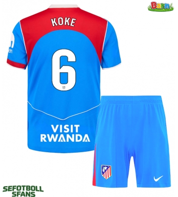 Atletico Madrid Koke #6 Tredjeställ Barn 2025-26 Kortärmad (+ Korta byxor)